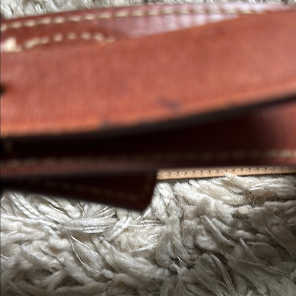 Brooks Brothers Tan Leather Belt with Brass Buckle - Picture 7 of 8